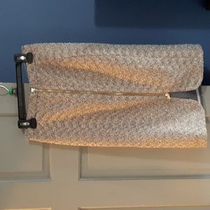 J. Crew Zip-Front Pencil Skirt Purple Gold Tweed